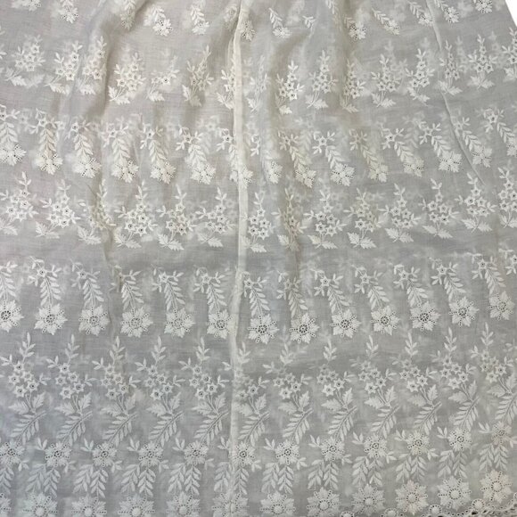 Antique Victorian Elegant Embroidered Eyelet Lace Christening Baby Gown Dress - Picture 5 of 10